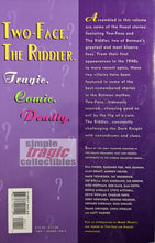 Load image into Gallery viewer, Batman: Featuring Two-Face And The Riddler TPB Back Cover Art
