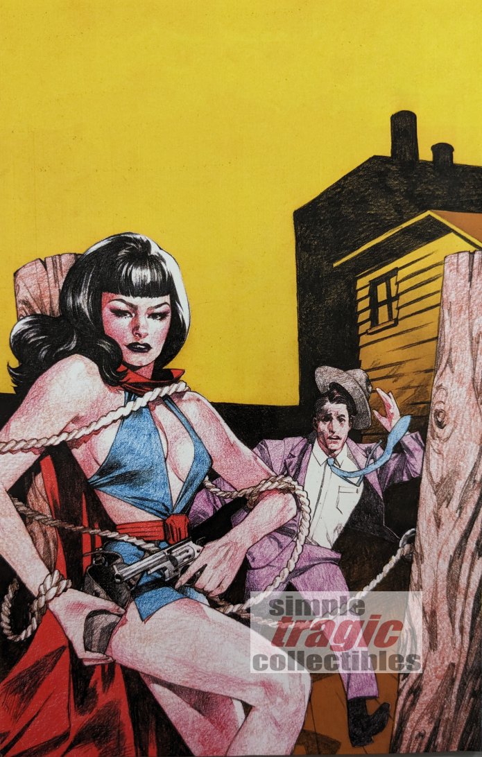 Bettie Page And The Curse Of The Banshee #3 Comic Book Cover Art by David Go