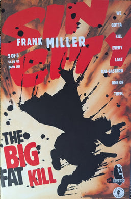 Sin City: The Big Fat Kill #5 Comic Book Cover Art by Frank Miller