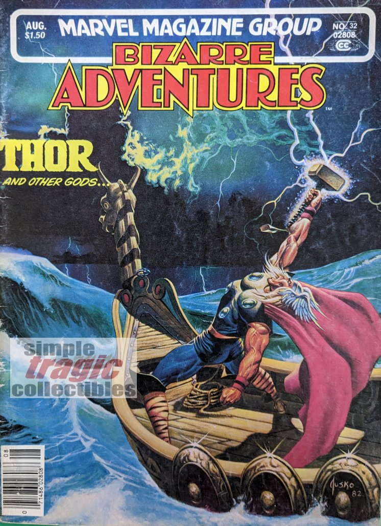 Bizarre Adventures #32 Magazine Cover Art by Joe Jusko