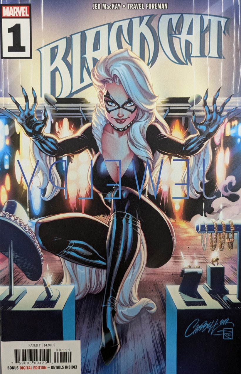 Black Cat #1 Comic Book Cover Art by J. Scott Campbell