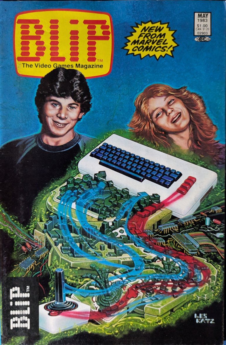 BLIP #4 Comic Book Cover Art by Les Katz