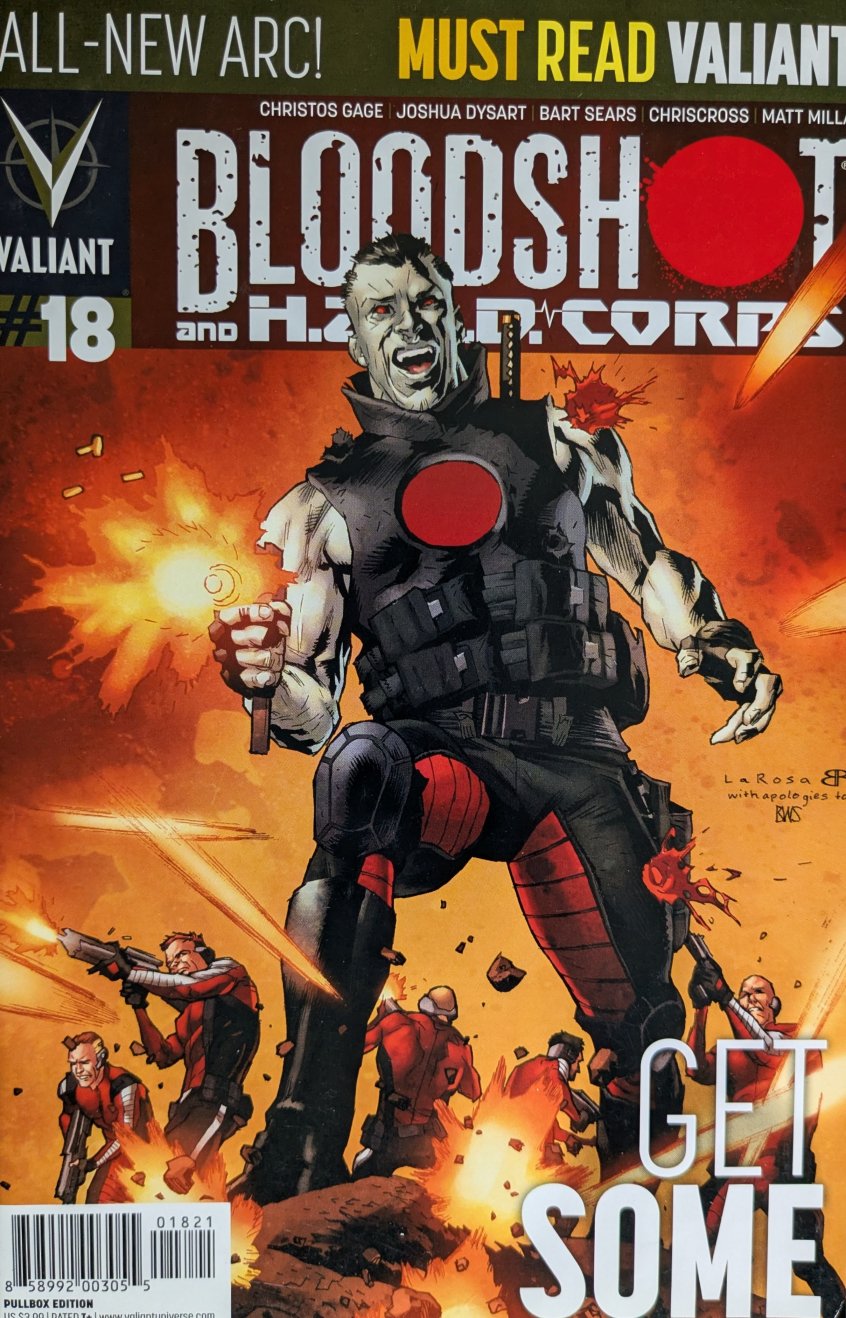Bloodshot And H.A.R.D.CORPS #18 Variant Comic Book Cover Art by Lewis LaRosa