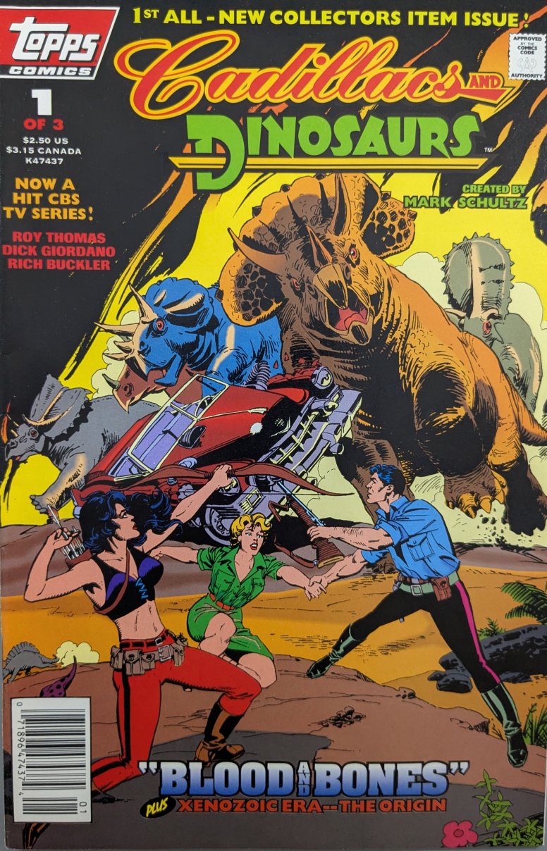 Cadillacs And Dinosaurs #1 Comic Book Cover Art by Dick Giordano