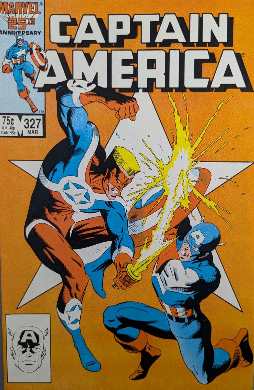 Captain America #327 Comic Book Cover Art by Mike Zeck