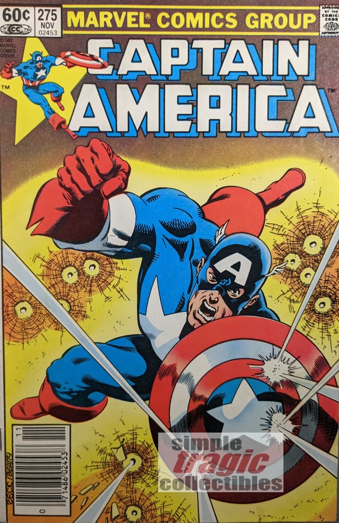 Captain America #276 Comic Book Cover Art by Mike Zeck
