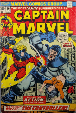 Captain Marvel #30 Comic Book Cover Art by Jim Starlin
