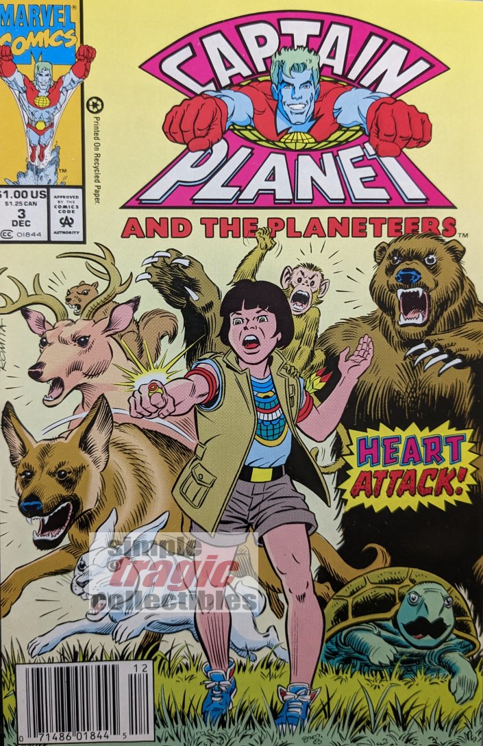 Captain Planet And The Planeteers #3 Comic Book Cover Art by John Romita