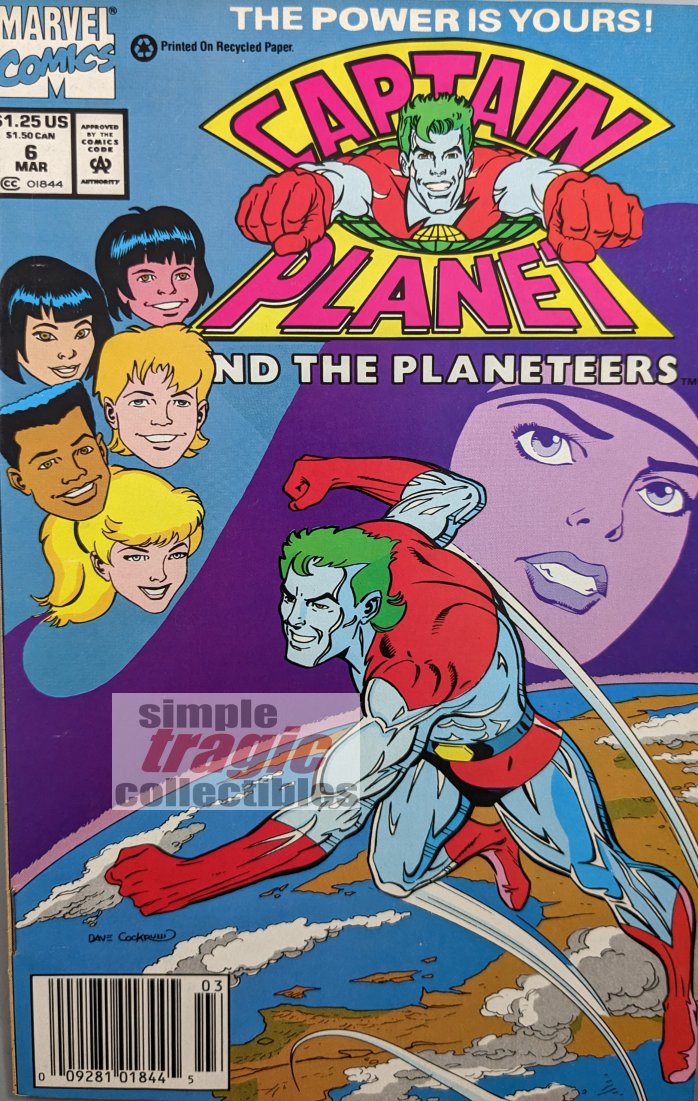 Captain Planet And The Planeteers #6 Comic Book Cover Art by Dave Cockrum