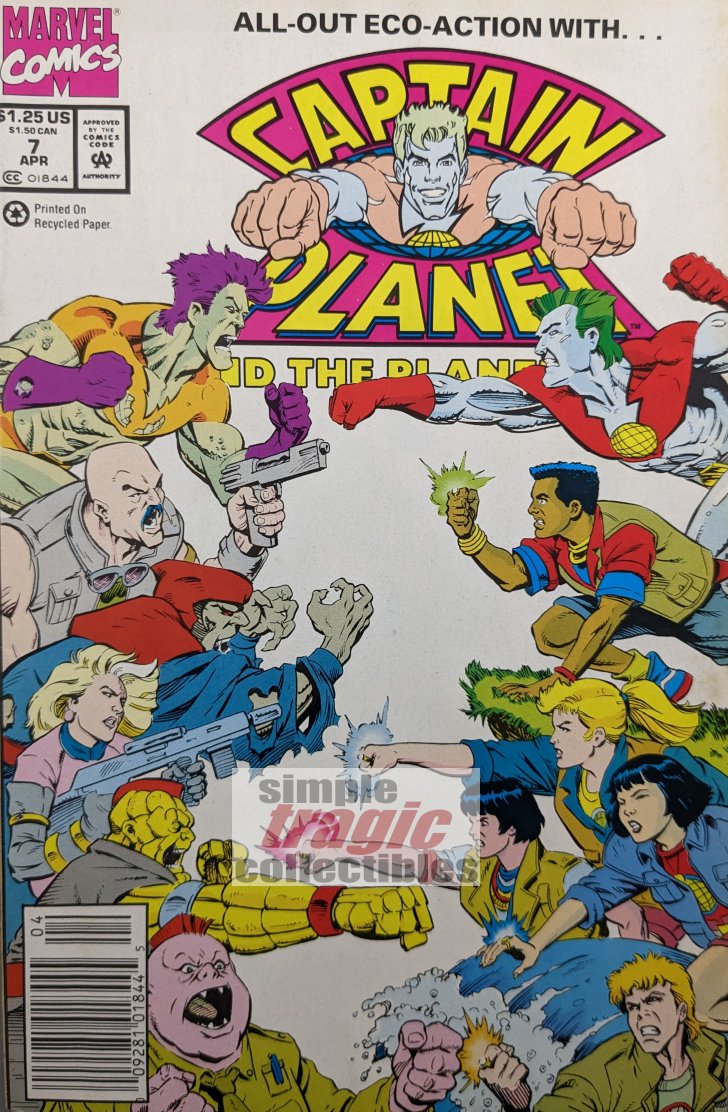 Captain Planet And The Planeteers #7 Comic Book Cover Art by Jeff Johnson