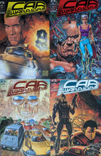 Load image into Gallery viewer, Car Warriors #1-4 Comic Book Cover Art by Steve Dillon and Phil Winslade
