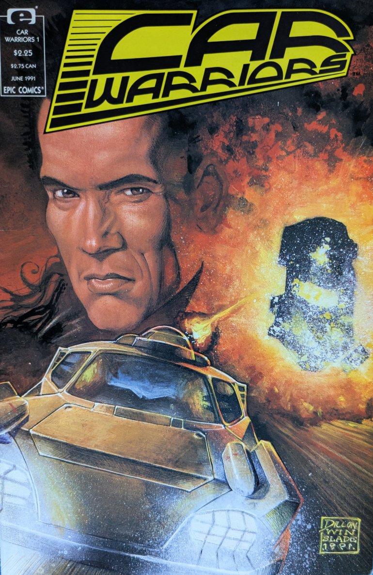 Car Warriors #1 Comic Book Cover Art by Steve Dillon and Phil Winslade