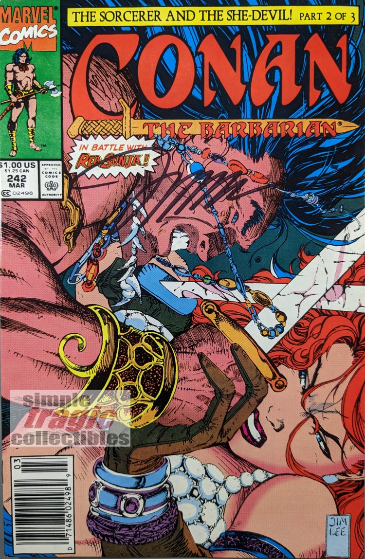 Conan The Barbarian #242 Comic Book Cover Art by Jim Lee