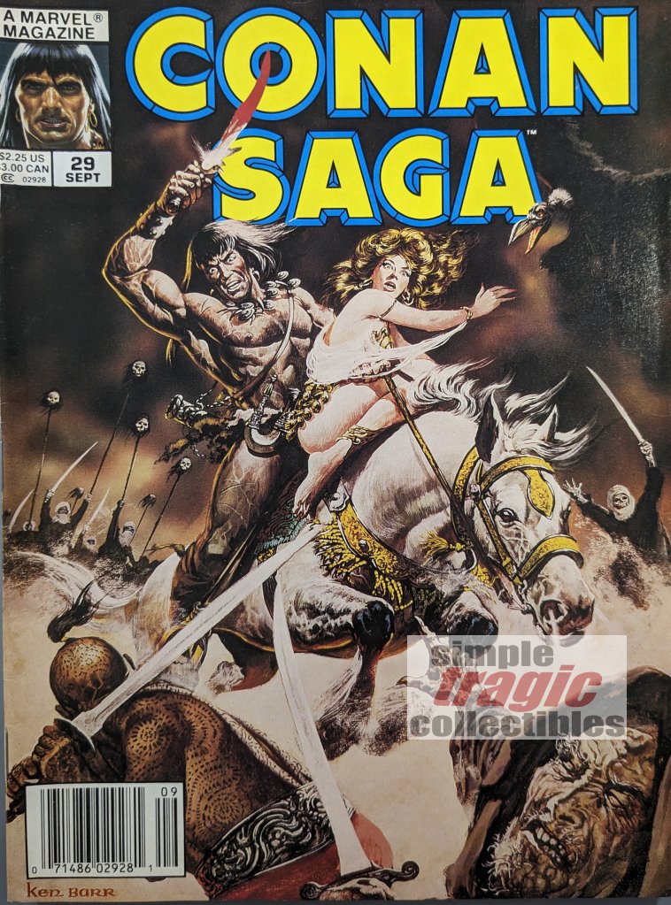 Conan Saga #29 Magazine Cover Art by Ken Barr