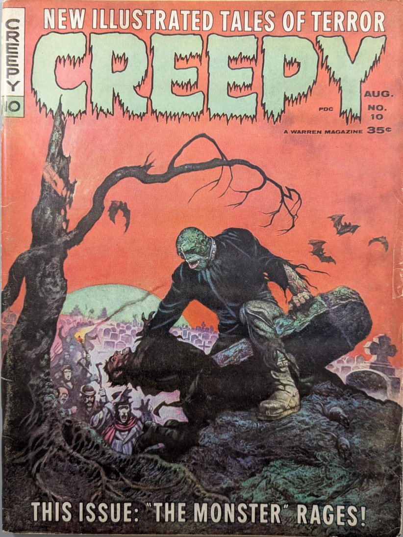 Creepy Magazine #10 Cover Art by Frank Frazetta