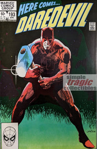 Daredevil #193 Comic Book Cover Art by Klaus Janson