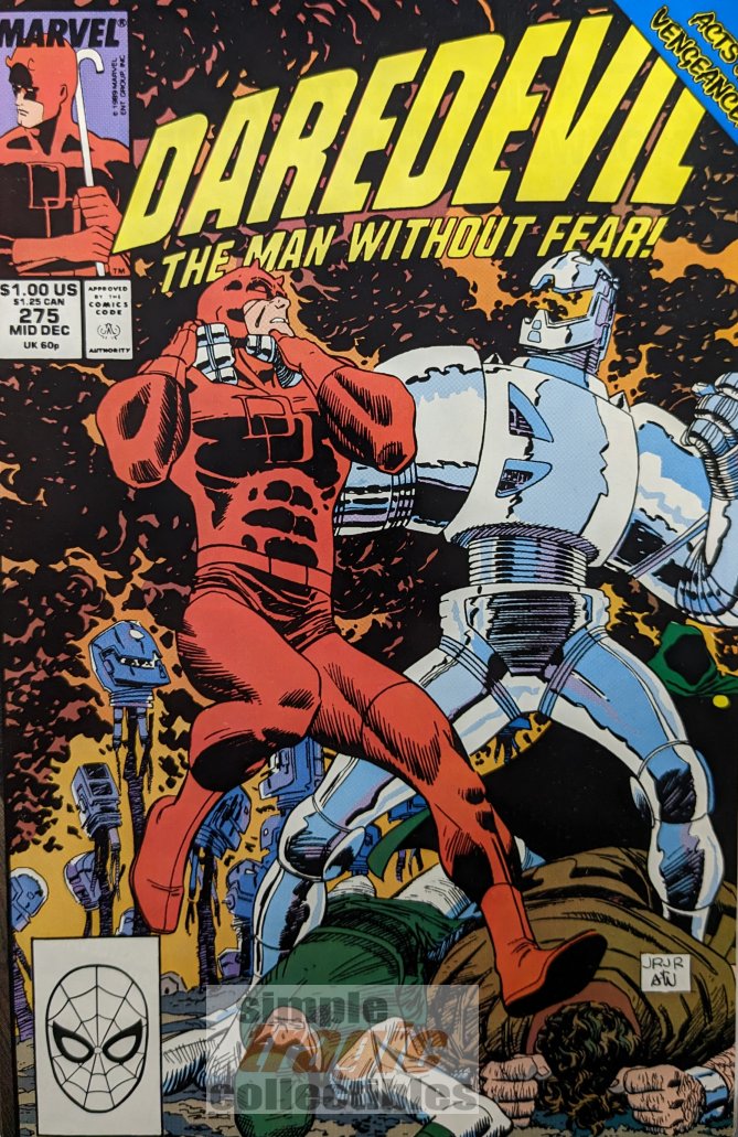 Daredevil #275 Comic Book Cover Art