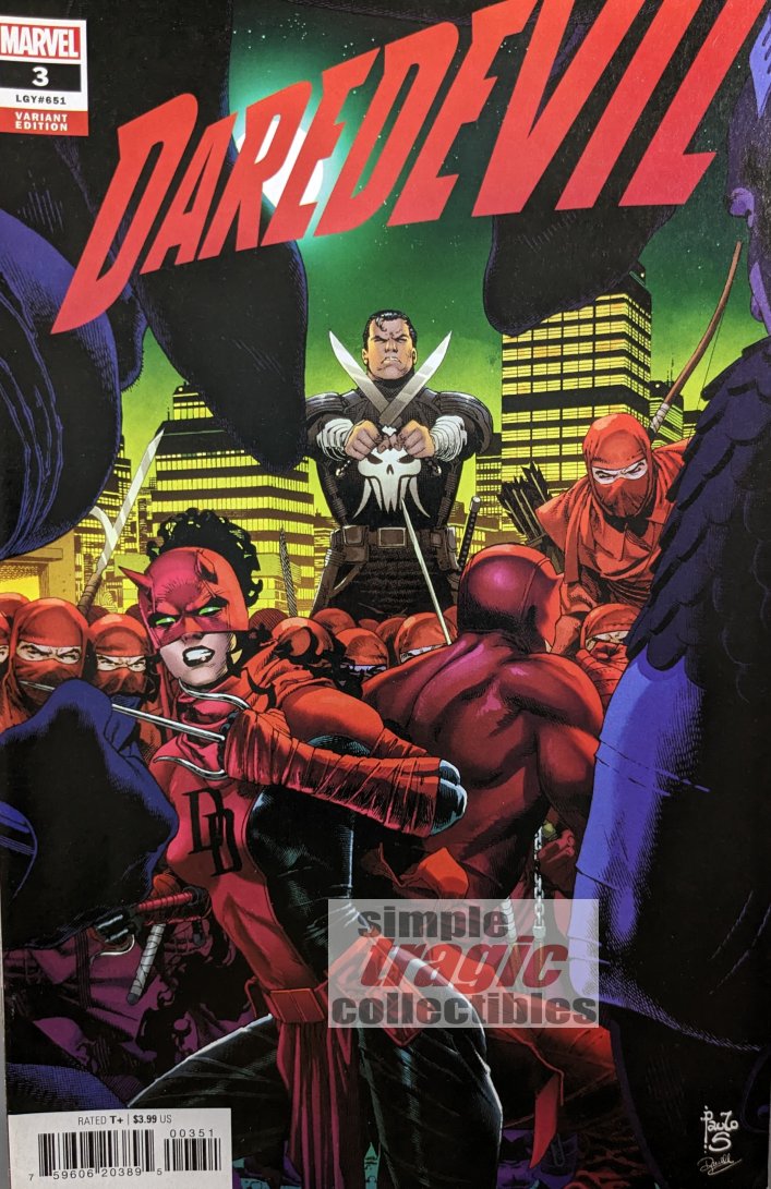 Daredevil 2022 #3 Variant Comic Book Cover Art by Paolo Siqueira
