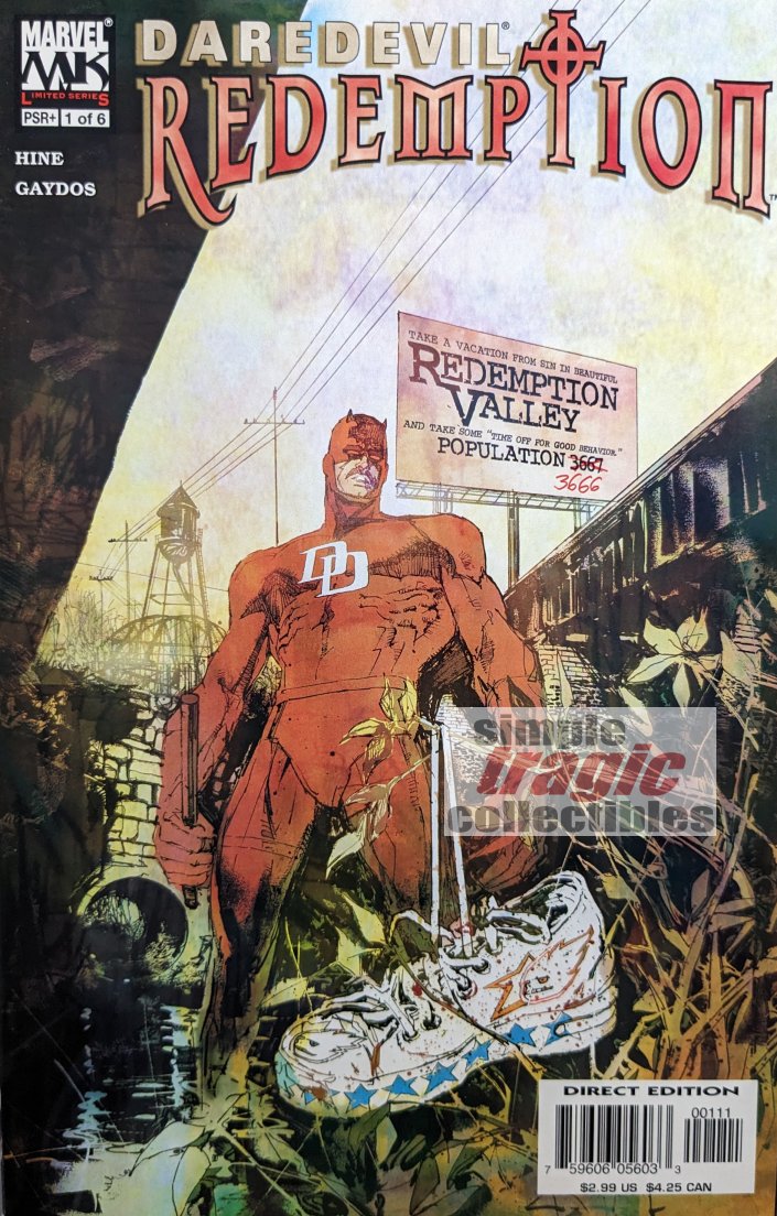 Daredevil: Redemption #1 Comic Book Cover Art by Bill Sienkiewicz