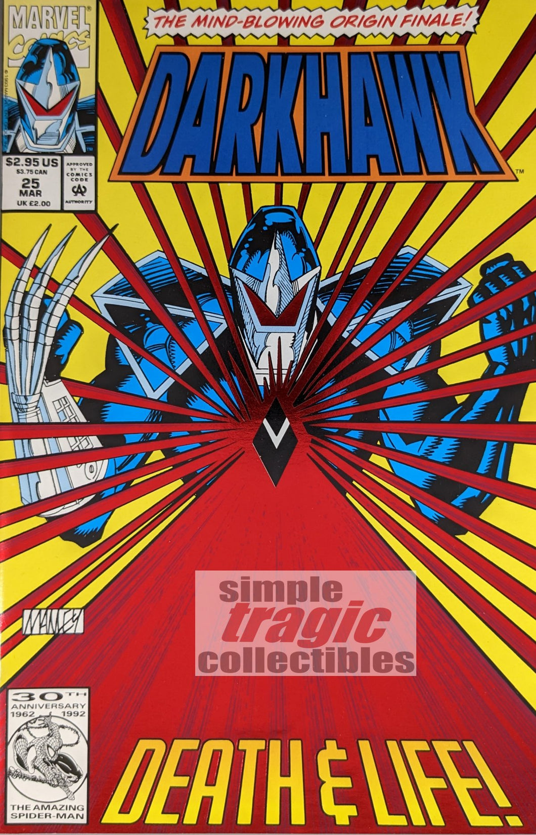 Darkhawk #25 Comic Book Cover Art by Mike Manley