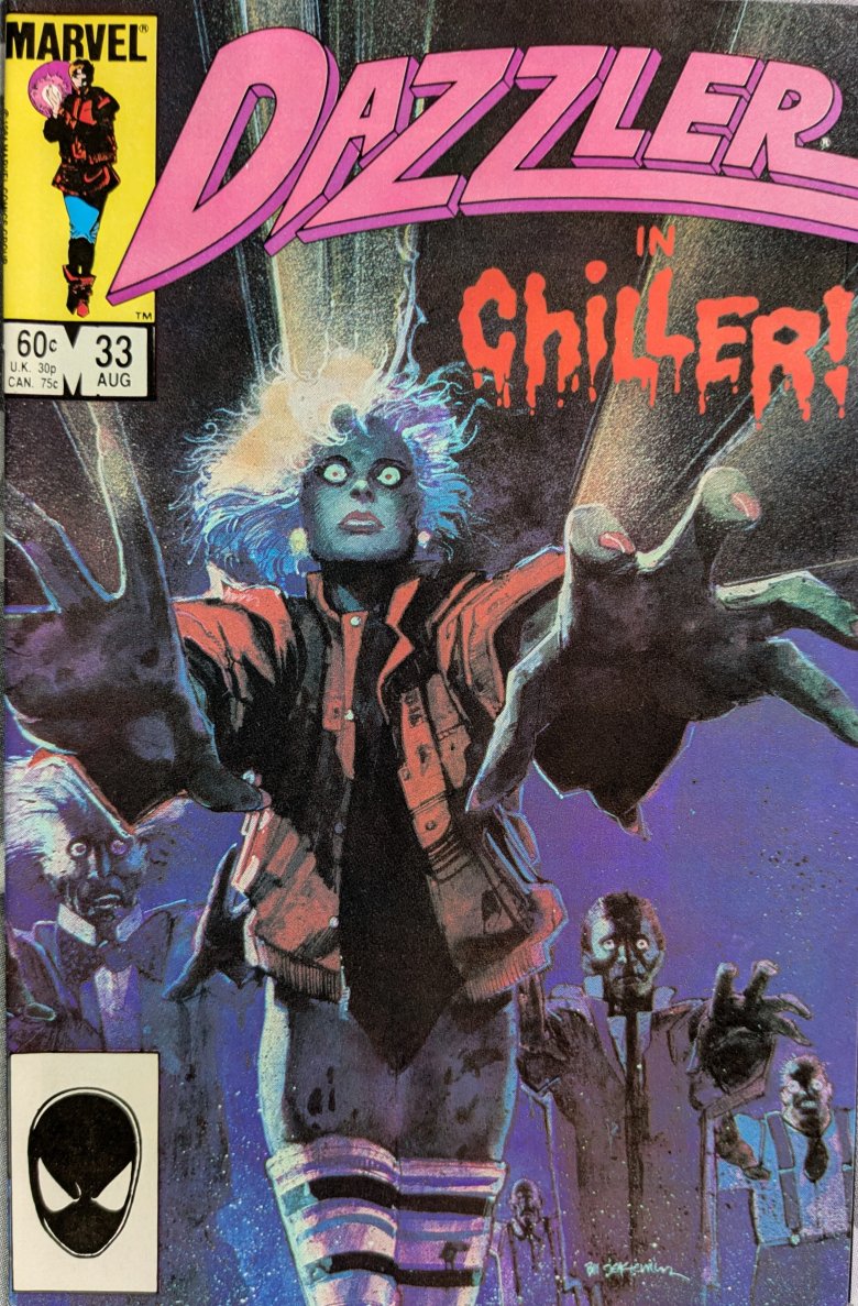 Dazzler #33 Comic Book Cover Art by Bill Sienkiewicz