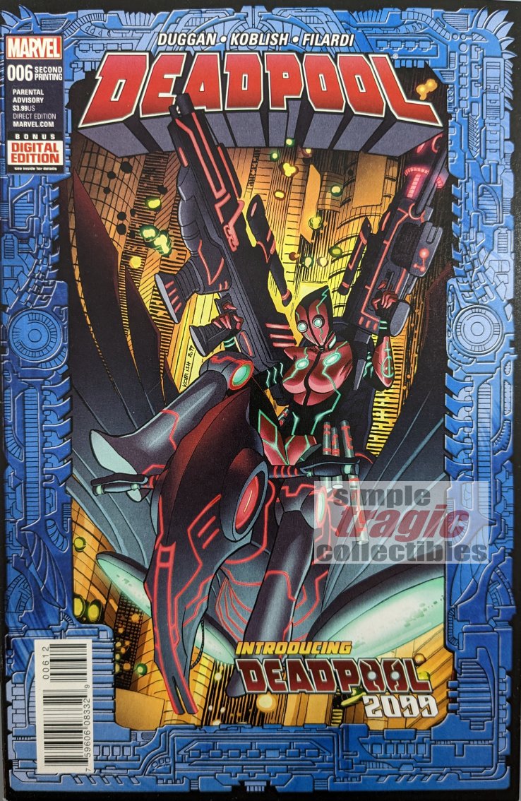 Deadpool #6 2nd Print Comic Book Cover Art by Scott Koblish