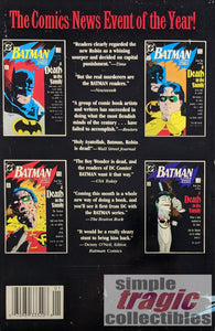 Batman: A Death In The Family TPB Back Cover Art