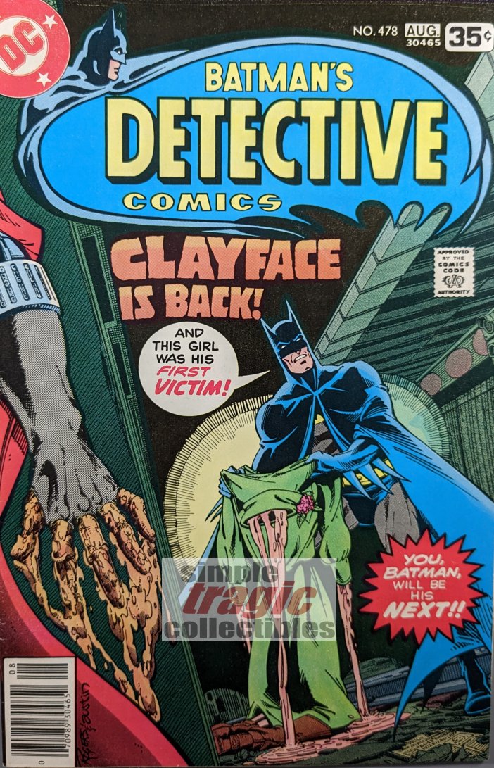 Detective Comics #478 Comic Book Cover art