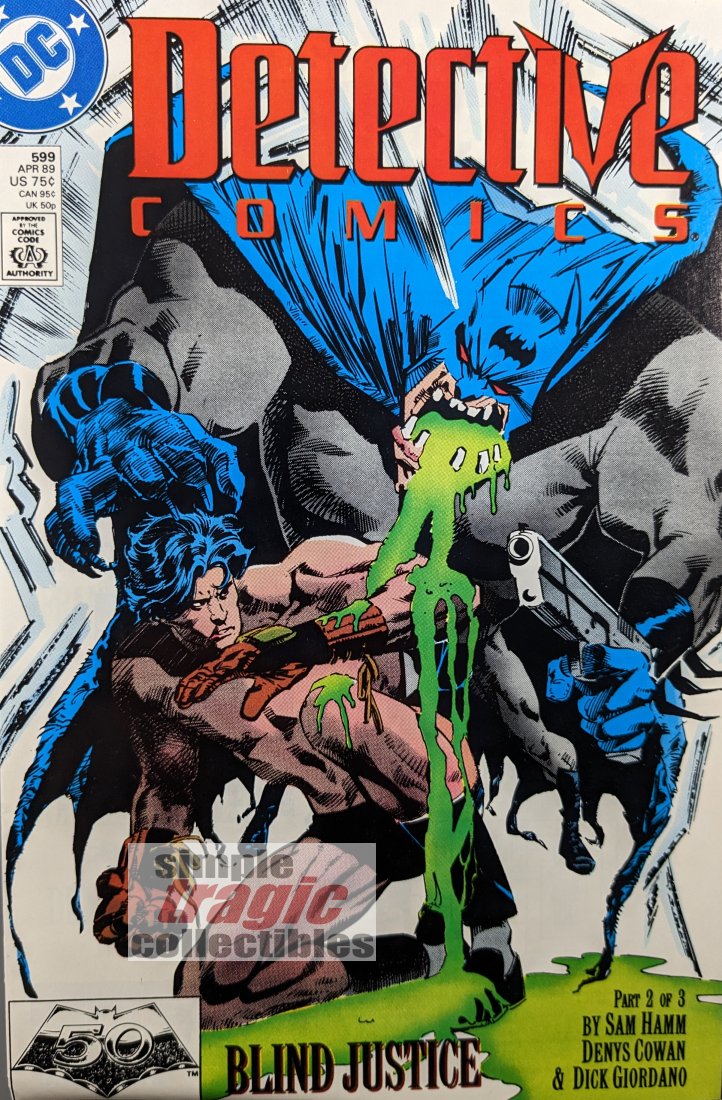 Detective Comics #599 Comic Book Cover Art by Denys Cowan