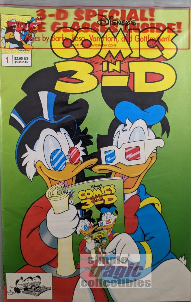 Disney's Comics In 3-D #1 Comic Book Cover Art