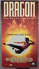 Load image into Gallery viewer, Dragon: The Bruce Lee Story (1993) - VHS Cassette Front Cover Art
