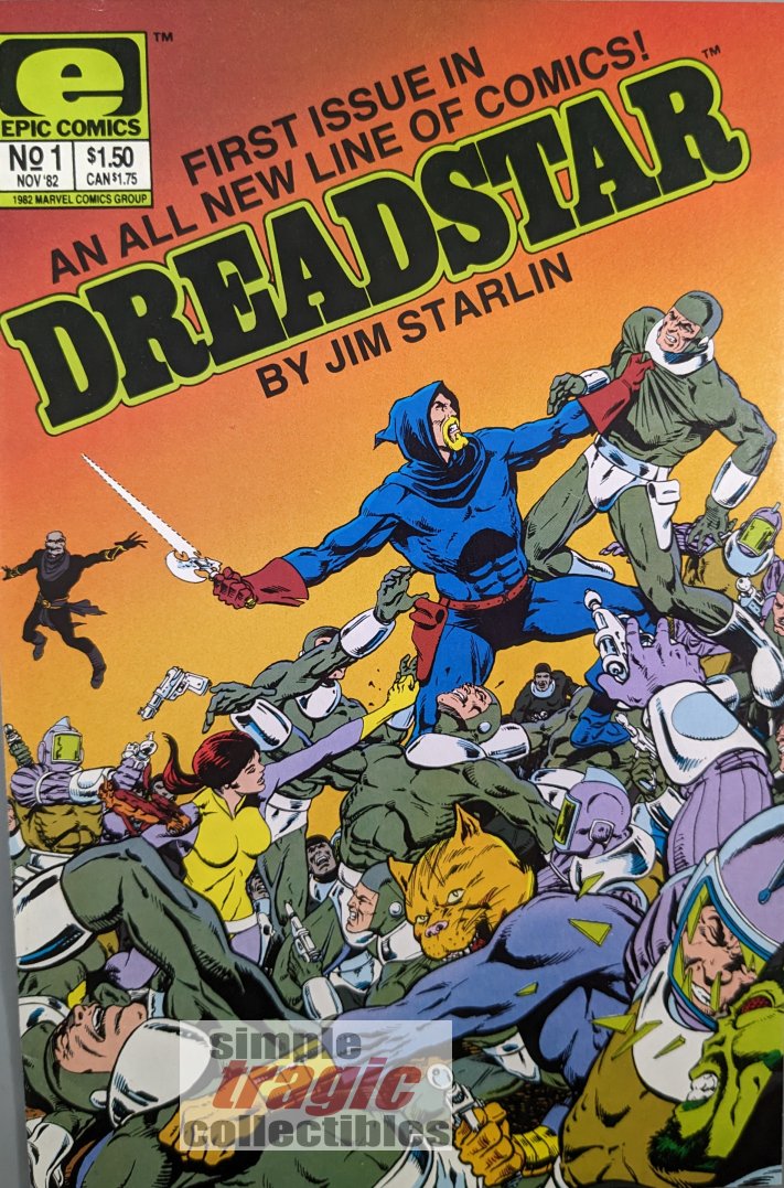 Dreadstar #1 Comic Book Cover Art by Jim Starlin