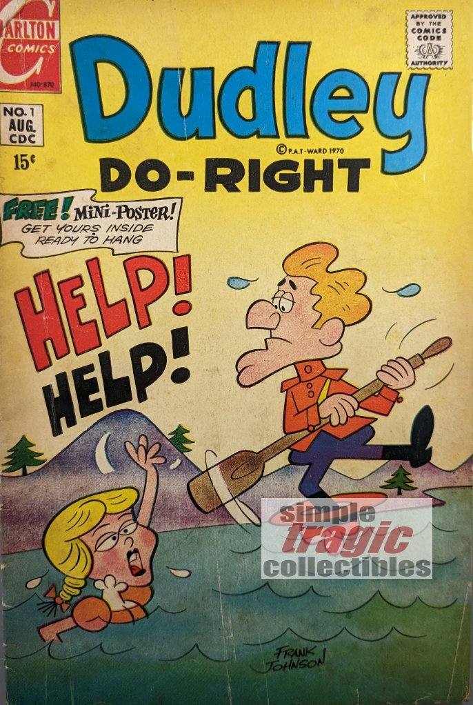 Dudley Do-Right #1 Comic Book Cover Art