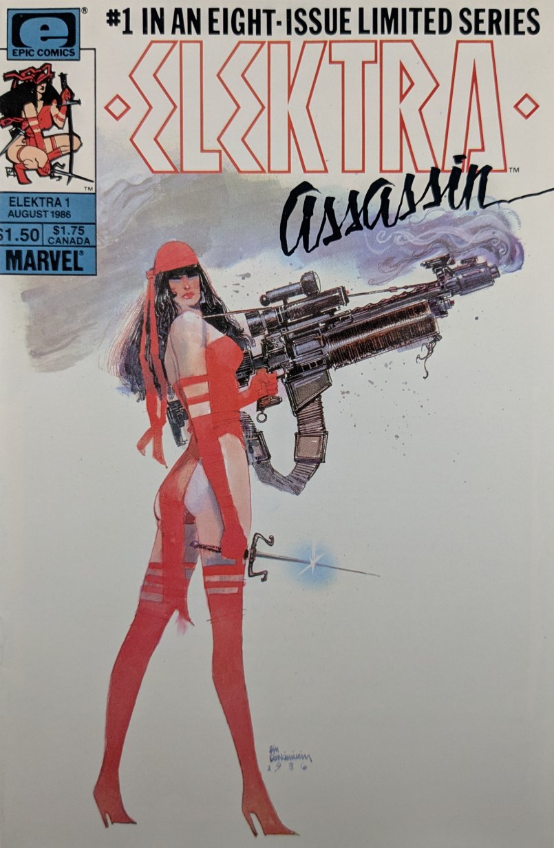 Elektra Assassin #1 Comic Book Cover Art by Bill Sienkiewicz