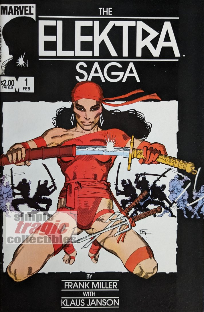 The Elektra Saga #1 Comic Book Cover Art by Frank Miller