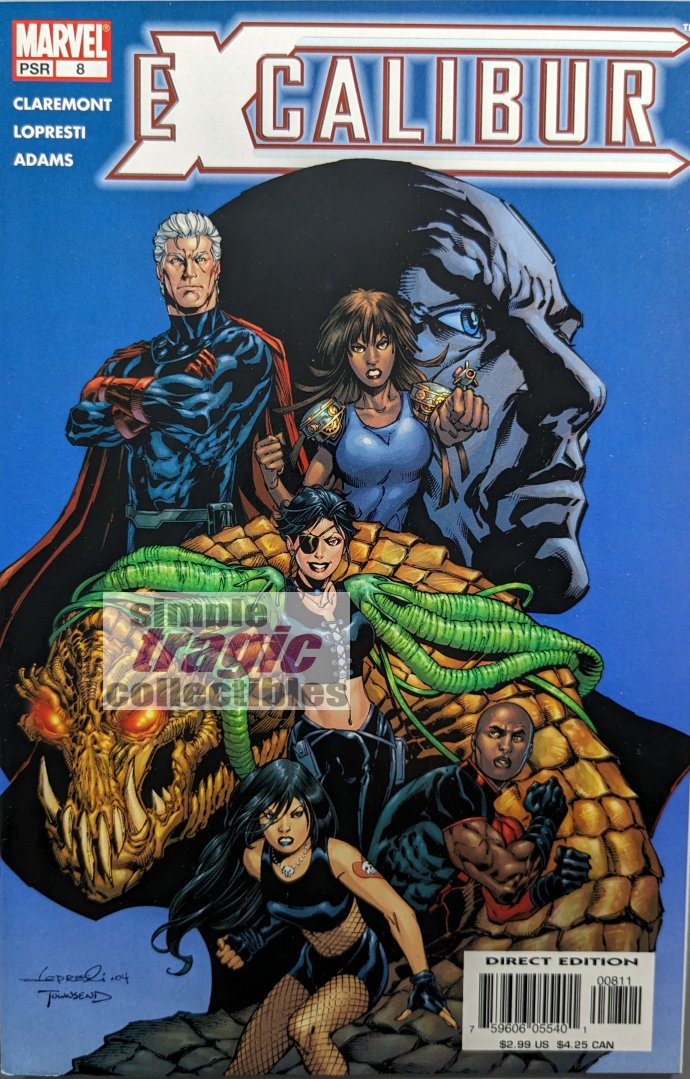 Excalibur #8 Comic Book Cover Art by Aaron Lopresti