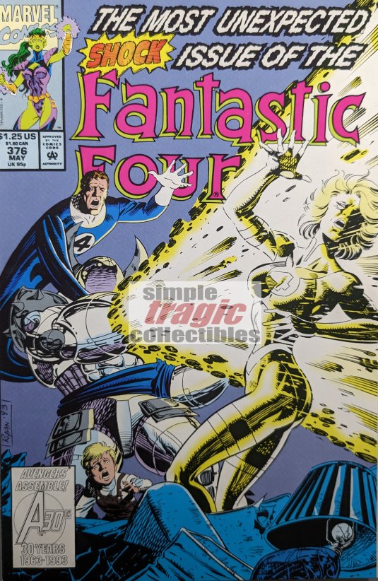 Fantastic Four #376 Comic Book Cover Art by Paul Ryan