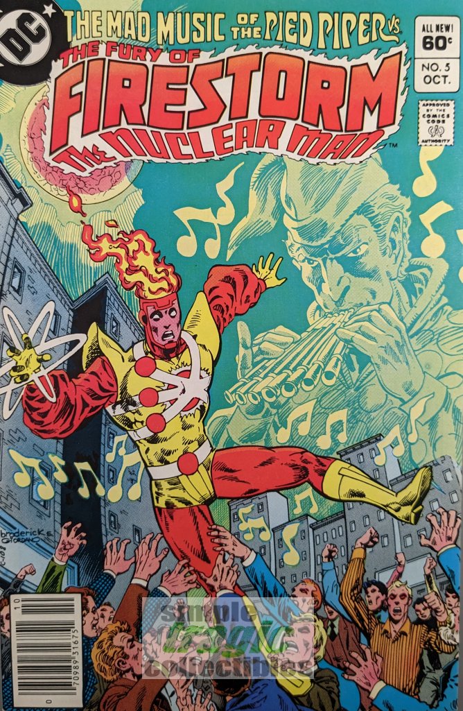 Fury Of Firestorm #5 Comic Book Cover Art by Pat Broderick