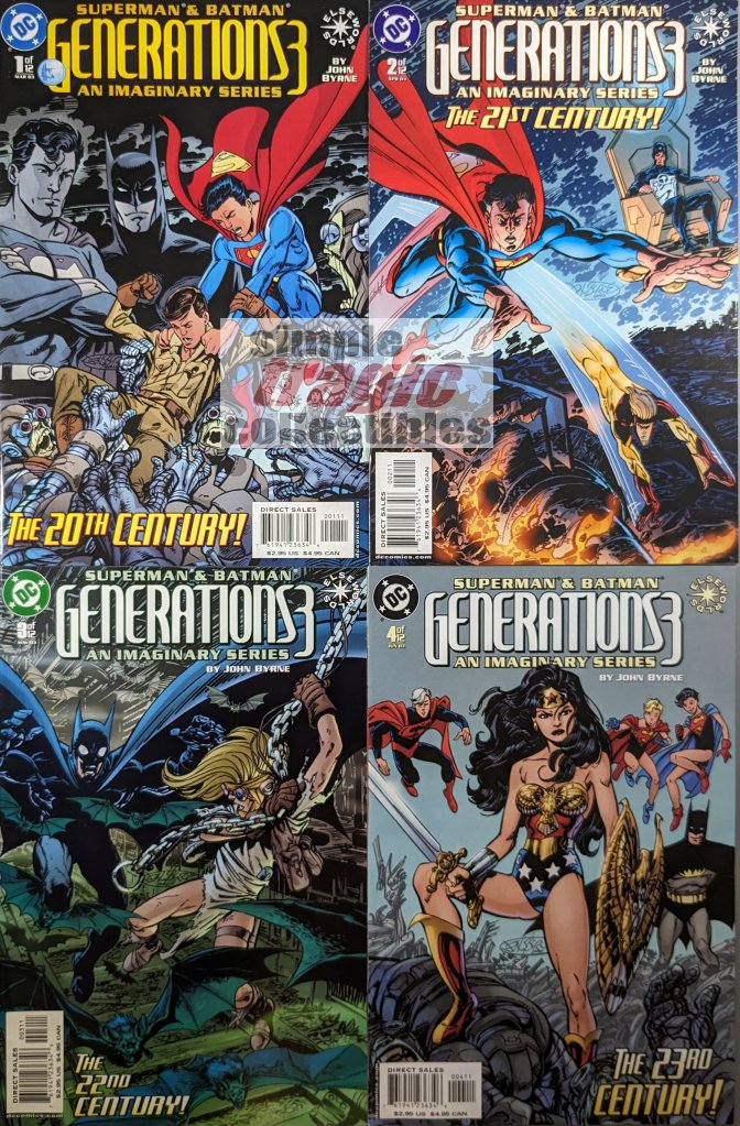 Superman & Batman: Generations III #1-4 Comic Book Cover Art by John Byrne