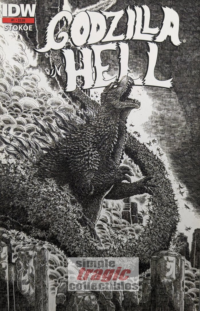 Godzilla In Hell #1 2nd Printing Comic Book Cover Art by James Stokoe