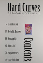 Load image into Gallery viewer, Hard Curves: The Fantasy Art Of Julie Bell (1995) Softcover Book Contents Page
