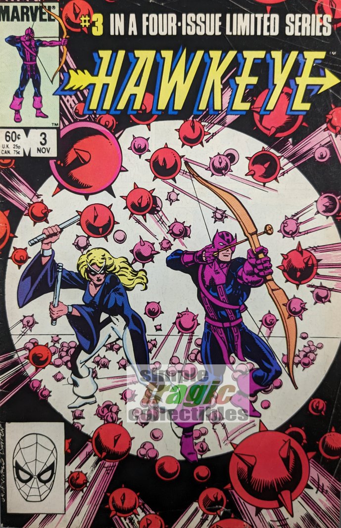 Hawkeye #3 Comic Book Cover Art by Mark Gruenwald