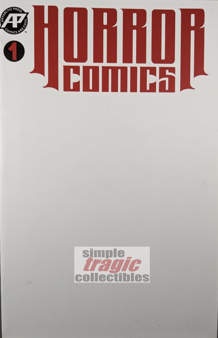 Horror Comics #1 Blank Variant Comic Book Cover Art