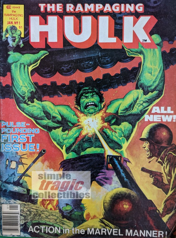 The Rampaging Hulk #1 Magazine Cover Art by Ken Barr