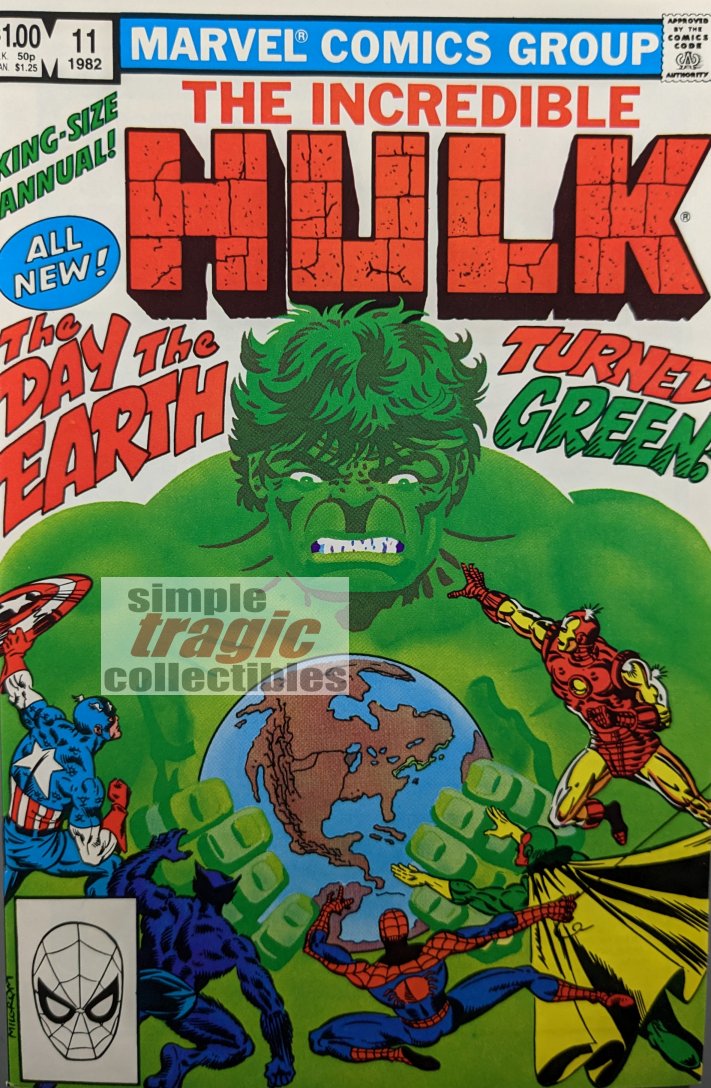 Incredible Hulk Annual #11 Comic Book Cover Art by Al Milgrom