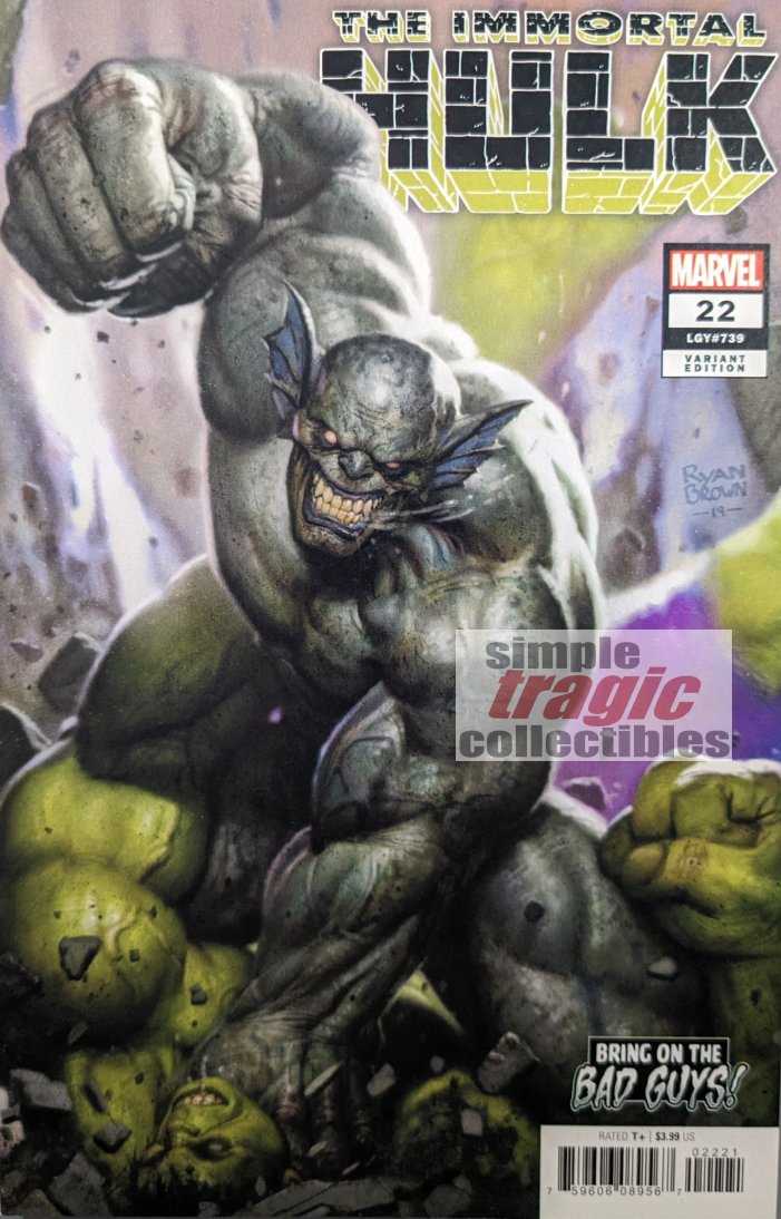 Immortal Hulk #22 Comic Book Cover art by Ryan Brown