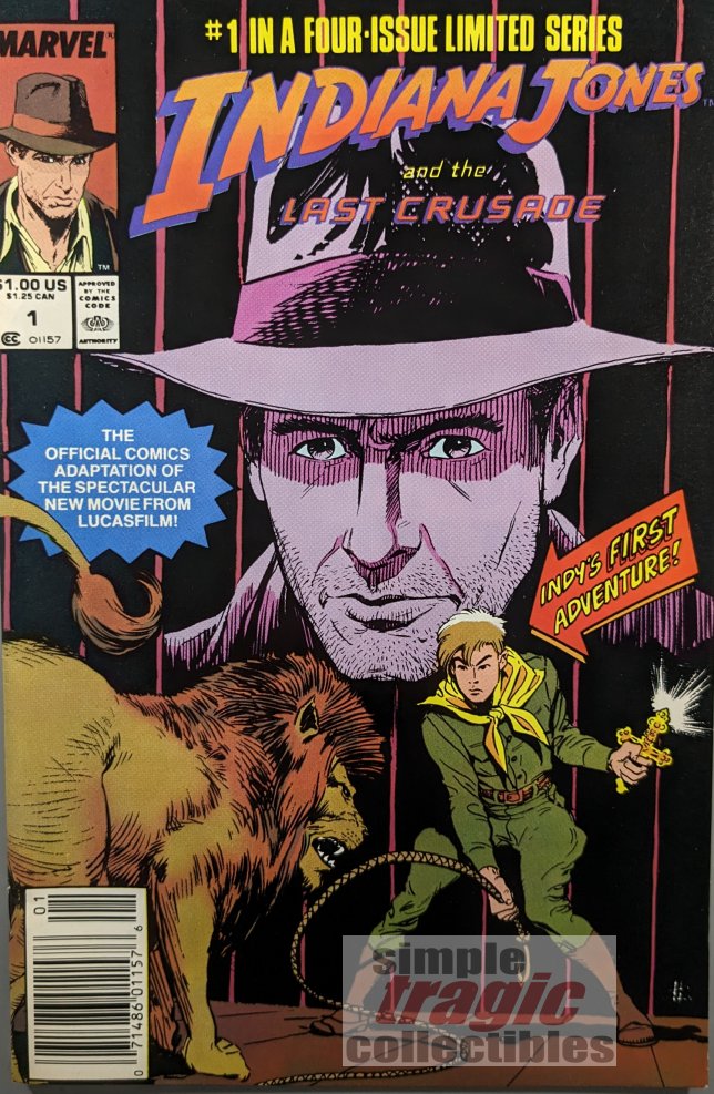 Indiana Jones And The Last Crusade #1 Comic Book Cover Art by Bret Blevins