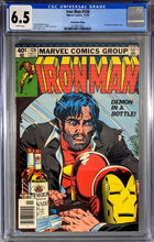 Load image into Gallery viewer, Iron Man (1968) #128 CGC 6.5 WHITE PAGES Cover Art by Bob Layton
