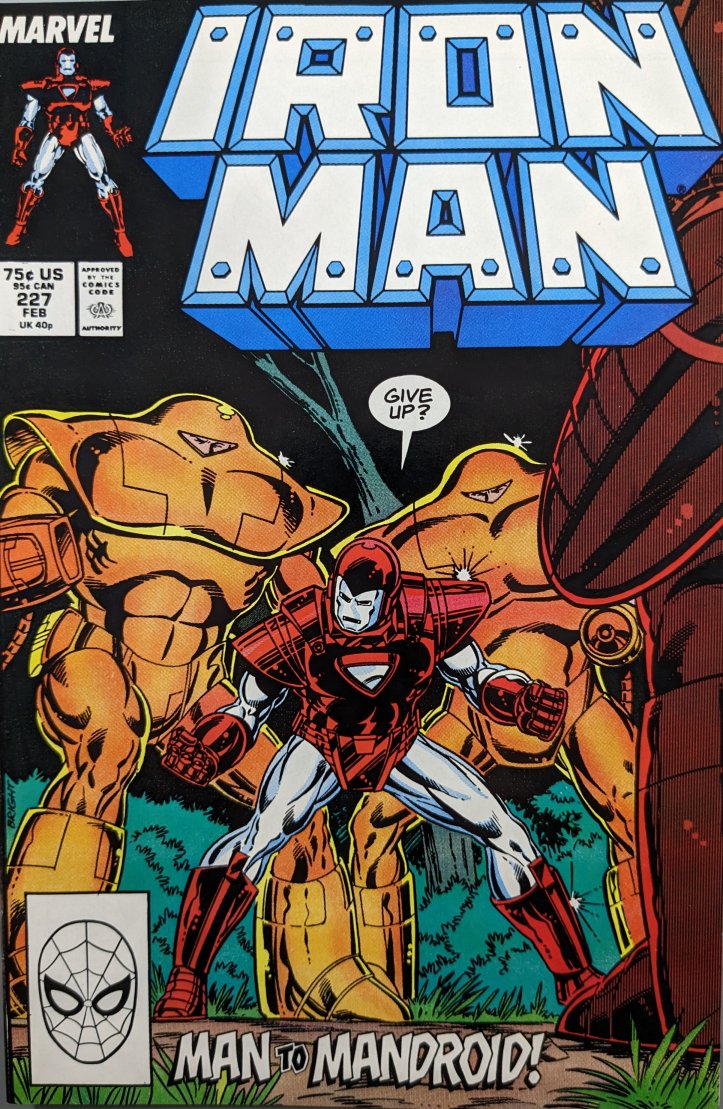 Iron Man #227 Comic Book Cover Art by Mark D. Bright