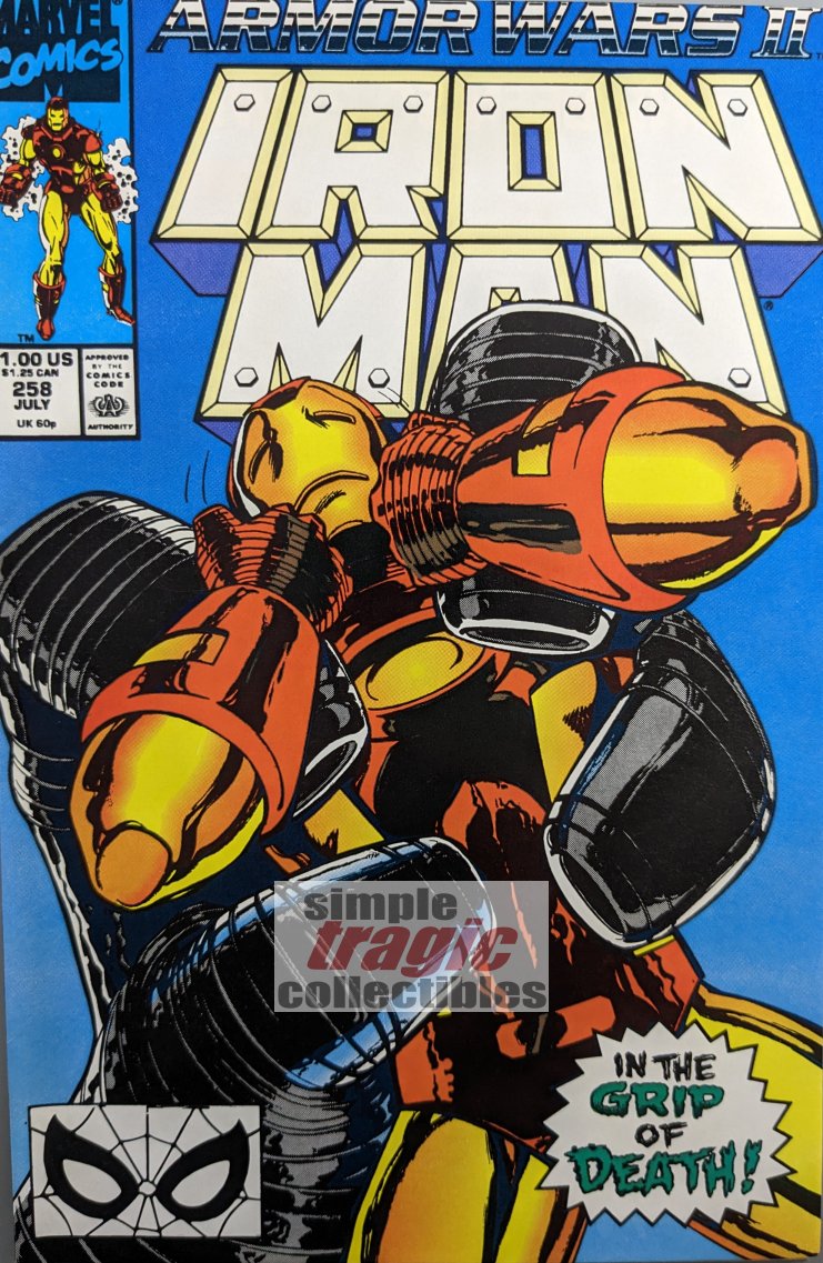 Iron Man #258 Comic Book Cover Art by John Romita Jr.